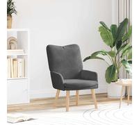 vidaXL sillón Gris oscuro 63 x 67 x 94 cm tela
