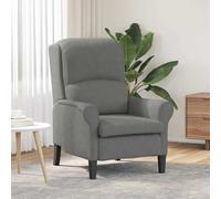 Sillón Gris Oscuro 76 X 94 X 102 Cm Microfibra Vidaxl