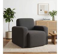 vidaXL Sillón Gris oscuro Bouclé