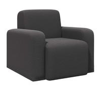 vidaXL Sillón Gris Oscuro Bouclé