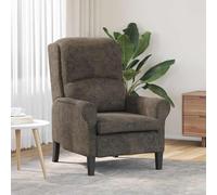 vidaXL sillón Gris oscuro Cuero sintético