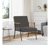 vidaXL sillón Gris oscuro Tejido parecido a lana rizada