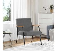 vidaXL sillón Gris oscuro tela
