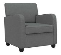 vidaXL Sillón Gris Oscuro Tela