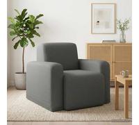 vidaXL Sillón Gris oscuro Tela