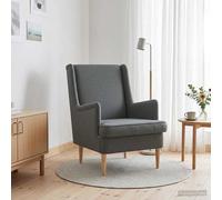 vidaXL Sillón Gris oscuro Tela