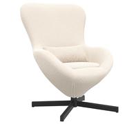 Sillón Huevo Crema 63 X 73 X 90 Cm Tela Vidaxl