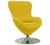 vidaXL Sillón Huevo Amarillo Terciopelo