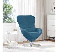 vidaXL Sillón huevo Azul Terciopelo