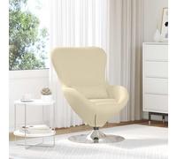 vidaXL Sillón huevo Crema 63 x 73 x 90 cm tela
