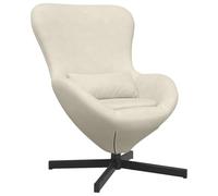 vidaXL Sillón huevo Crema 63 x 73 x 90 cm Terciopelo