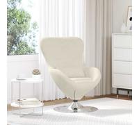 Sillón Huevo Crema Terciopelo Vidaxl