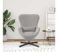 Sillón Huevo Gris Claro 63 X 73 X 90 Cm Tela Vidaxl