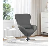 vidaXL Sillón huevo Gris oscuro 63 x 73 x 90 cm tela