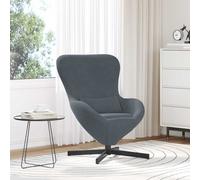 Sillón Huevo Gris Oscuro 63 X 73 X 90 Cm Terciopelo Vidaxl