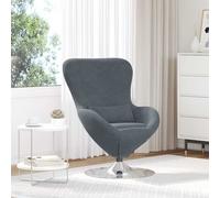 vidaXL Sillón huevo Gris oscuro Terciopelo