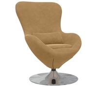 vidaXL Sillón Huevo Marrón Terciopelo | Te mantiene cómodo en sesiones largas, Se ve genial en cualquier rincón, Soporta hasta 120 kg con su estructura sólida
