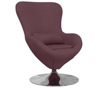 vidaXL Sillón Huevo Morado 63 x 73 x 90 cm Tela, Sala de Estar, Silla Huevo Giratoria Moderna, Muebles de Lujo para Asientos en Interiores, Lounge Elegante y Solución de Confort