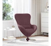 vidaXL Sillón Huevo Morado 63 x 73 x 90 cm Tela, Sala de Estar, Silla Huevo Giratoria Moderna, Muebles de Lujo para Asientos en Interiores, Lounge Elegante y Solución de Confort