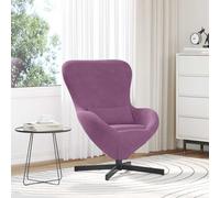 vidaXL Sillón huevo Morado 63 x 73 x 90 cm Terciopelo