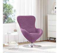 vidaXL Sillón huevo Morado Terciopelo