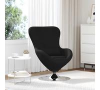 vidaXL Sillón huevo Negro 63 x 73 x 90 cm tela