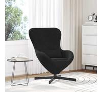 Sillón Huevo Negro 63 X 73 X 90 Cm Terciopelo Vidaxl