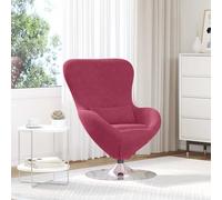 Sillón Huevo Rojo Vino Terciopelo Vidaxl