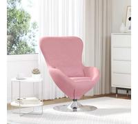 vidaXL Sillón Huevo Rosa terciopelo – Giratorio, moderno y cómodo