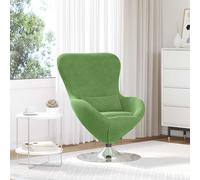 vidaXL Sillón huevo Verde claro Terciopelo