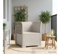 vidaXL Sillón Individual Apariencia de Ratan PP Blanco