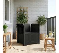 vidaXL Sillón individual Apariencia de ratán PP Gris antracita