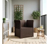 vidaXL Sillón Individual Apariencia de Ratan PP Marrón