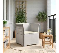 vidaXL Sillón Individual con Cojín Apariencia de Ratan PP Blanco