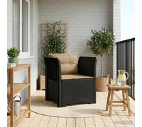 vidaXL Sillón Individual con Cojines Apariencia de Ratan PP