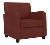 vidaXL Sillón Marrón Antiguo Brillante Cuero sintético