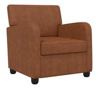 vidaXL Sillón Marrón Antiguo Cuero sintético