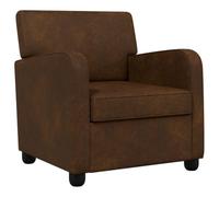 vidaXL Sillón Marrón Cuero de Suede Sintético