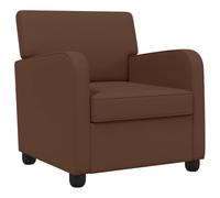 vidaXL Sillón Marrón Cuero sintético