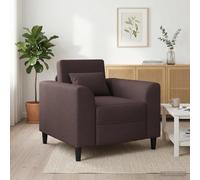 vidaXL Sillón Marrón Oscuro Tela
