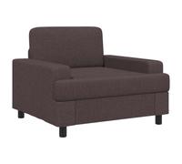 vidaXL Sillón Marrón Oscuro Tela