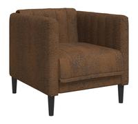 vidaXL Sillón marrón, tapizado en imitación de cuero con aspecto de ante