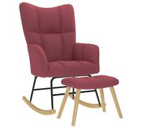 vidaXL Sillón mecedora con taburete tela en color Gris claro/Negro/Amarillo claro y más | cómodas modernas ergonómicas para comedor cocina salón hogar