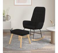 vidaXL Sillón mecedora con taburete tela en color Verde oscuro/Amarillo/Gris oscuro y más | cómodas modernas ergonómicas para comedor cocina salón hogar