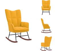 vidaXL Sillón mecedora de terciopelo, color mostaza - Sillones mecedoras