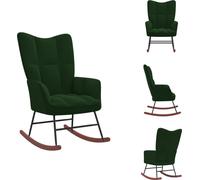 vidaXL Sillón mecedora de terciopelo, color verde oscuro - Sillones mecedoras