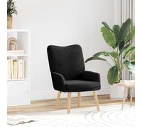 vidaXL sillón Negro 63 x 67 x 94 cm Tela, Sillón, diseño Moderno, Silla de Relax Duradera, Asiento Acolchado para la Sala, Mueble de Oficina ergonómico