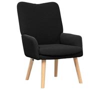 vidaXL sillón Negro 63 x 67 x 94 cm Tela de Oveja y Contrachapado