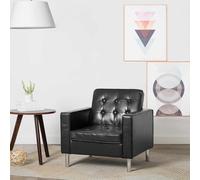 vidaXL Sillón negro 75x70x75 cm piel sintética