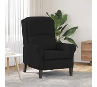 Sillón Negro 76 X 94 X 102 Cm Microfibra Vidaxl